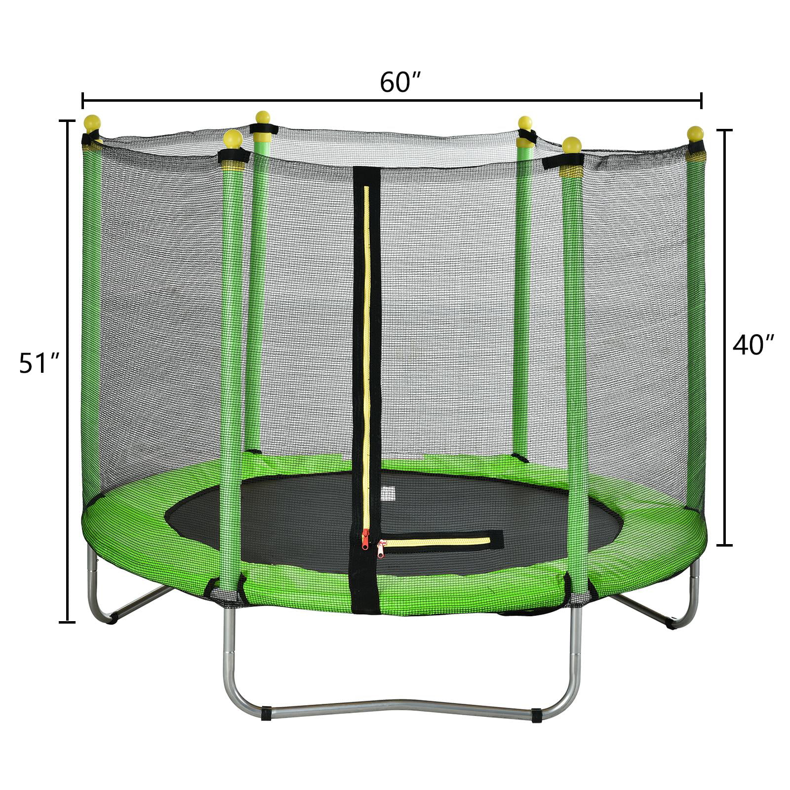 manager Radioactief vermomming Zimtown My First Small 60 inches Kids Mini Round Trampoline Combo, with  Surround Enclosure, Blue - Walmart.com