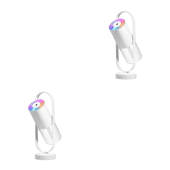 Bewildely Humidificador portátil Dispositivo de hidratación de escritorio giratorio de 200 ml Blanco