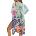 thumbnail image 5 of HELLHERO Datura Floral Long Kimono Swimsuit Cover Up Breathable High Quality Fabrics Flowy Bathing Suit Cover Up, 5 of 6