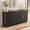Black-C, variant on Wiilayok 31.5" Fluted Buffet Sideboard Cabinet with Unique Pop-up Doors & Adjustable Shelves, Modern Console Storage for Living Room, Dining Room, Kitchen, Hallway (Black Gray)