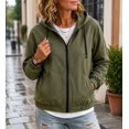 thumbnail image 2 of PBFRDSJ Women's Lightweight Rain Jacket Comfortable Stretch Hooded Zip Up Jacket with Pockets for Hiking Travel Outdoor Sizes S-2XL, 2 of 9