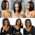 thumbnail image 2 of EcoNesxp Human Hair Inch Bob Lace Front Wig Human Hair Glueless Bob Wig 12 Inch Bob Lace Front Wig 4x4, 2 of 4