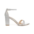 thumbnail image 3 of BLISSFUL STEP Women's Glitter Ankle Strap Block High Heels Sandals, 3 of 6