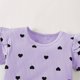 thumbnail image 5 of Conjuntos de blusa y camisa de cuello redondo y manga corta con estampado de colores para niña, mono de cuello redondo y manga larga con cintura elástica, pantalones estampados y diadema, conjunto de, 5 of 5