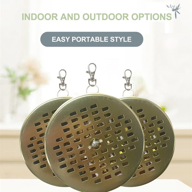 Xihbxyly Bandeja Repelente de Mosquitos Portátil, Diseño de Metal Ignífugo, Resistente a Altas Temperaturas, Fácil de Limpiar, para Uso En Interiores y Exteriores, Práctico Accesorio de Viaje, Tamaño