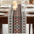 thumbnail image 3 of Table Runners 70 Inches Long Dress Scarves, Beige Boho Farmhouse Coffee/Dining/Kitchen Table Decor, Holiday Table Runner, Vintage Ethnic Tribe Retro Abstract Art 13x70 Inch, 3 of 9