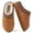 Brown, variant on BERANMEY Cozy Platform Fuzzy Slippers for Women and Men Short Ankle Slippers with Anti-Slip Sole Lined with Warm Furry Perfect for Indoor & Outdoor Use