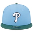 thumbnail image 2 of Men's New Era  Sky Blue/Cilantro Philadelphia Phillies 1993 World Series 59FIFTY Fitted Hat, 2 of 5