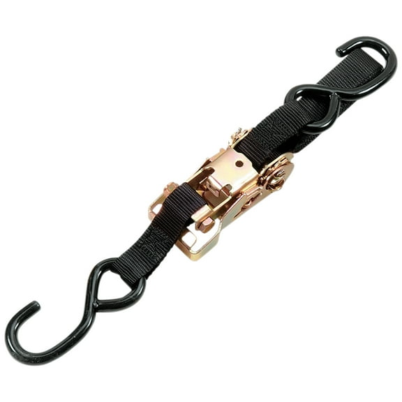 Parts Unlimited 1" x 6ft Heavy-Duty Ratchet Black Tie Down (131022)