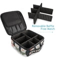 thumbnail image 4 of FORMRS Travel Makeup Bag Large Capacity Train Case Cosmetic Organizer with Adjustable Dividers, Green Snowmen, 4 of 8