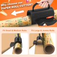 thumbnail image 4 of Cortador de Rollos de Papel de Regalo, 1 Pieza, Herramienta para Cortar Papel de Regalo con , 3 Cuchillas Reemplazables, 4 of 5