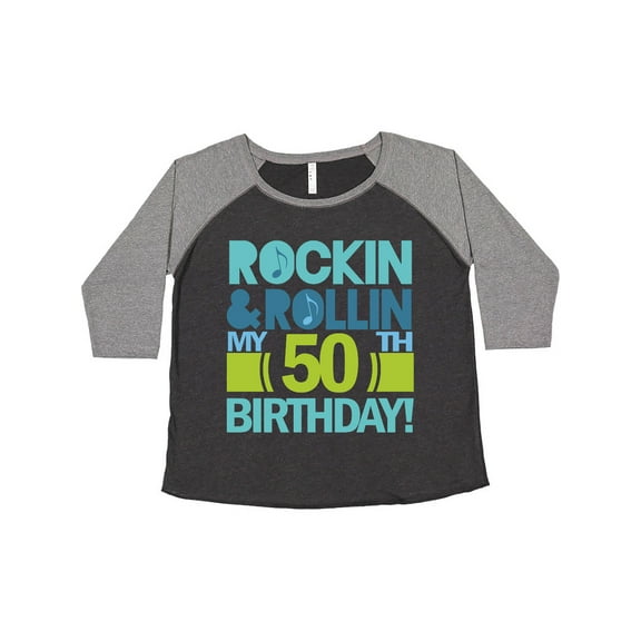 Inktastic 50th Birthday Rock N Roll Women's Plus Size T-Shirt