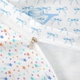 thumbnail image 4 of meiyoeat Cartoon Bow Letter K Twin Duvet Cover for Girls, Princess Ribbon Print Twin Bedding, Blue, Colorful Star Reversible, 2-Piece, 1 Duvet Cover and 1 Pillowcase, 4 of 6