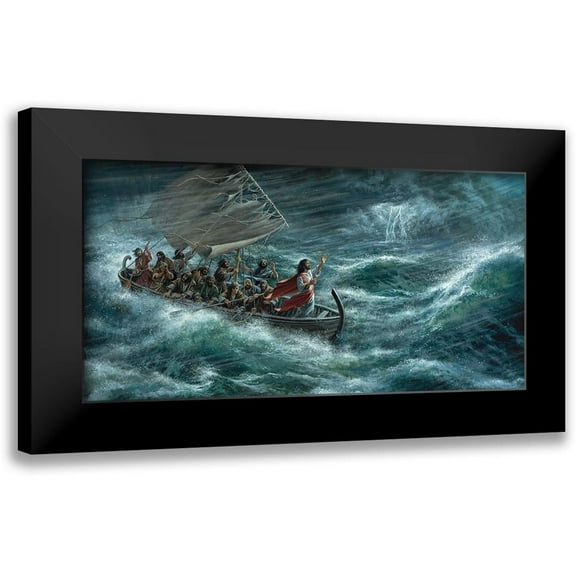 Seward, James 14x9 Black Modern Framed Museum Art Print Titled - Peace Be Still