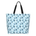 thumbnail image 1 of Easygdp Black White Gray Rabbit Bolsas Tote para Mujer, Bolsos de Hombro para Viaje, Bolsos de Mano de Gran Capacidad para Compras y Trabajo, 1 of 8