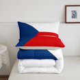 thumbnail image 5 of Manfei Philippines Flag Full Size Comforter Sets,Blue White Red Bedding Comforter Set,Light Gray Reversible,3-Piece,1 Comforter and 2 Pillowcases, 5 of 7