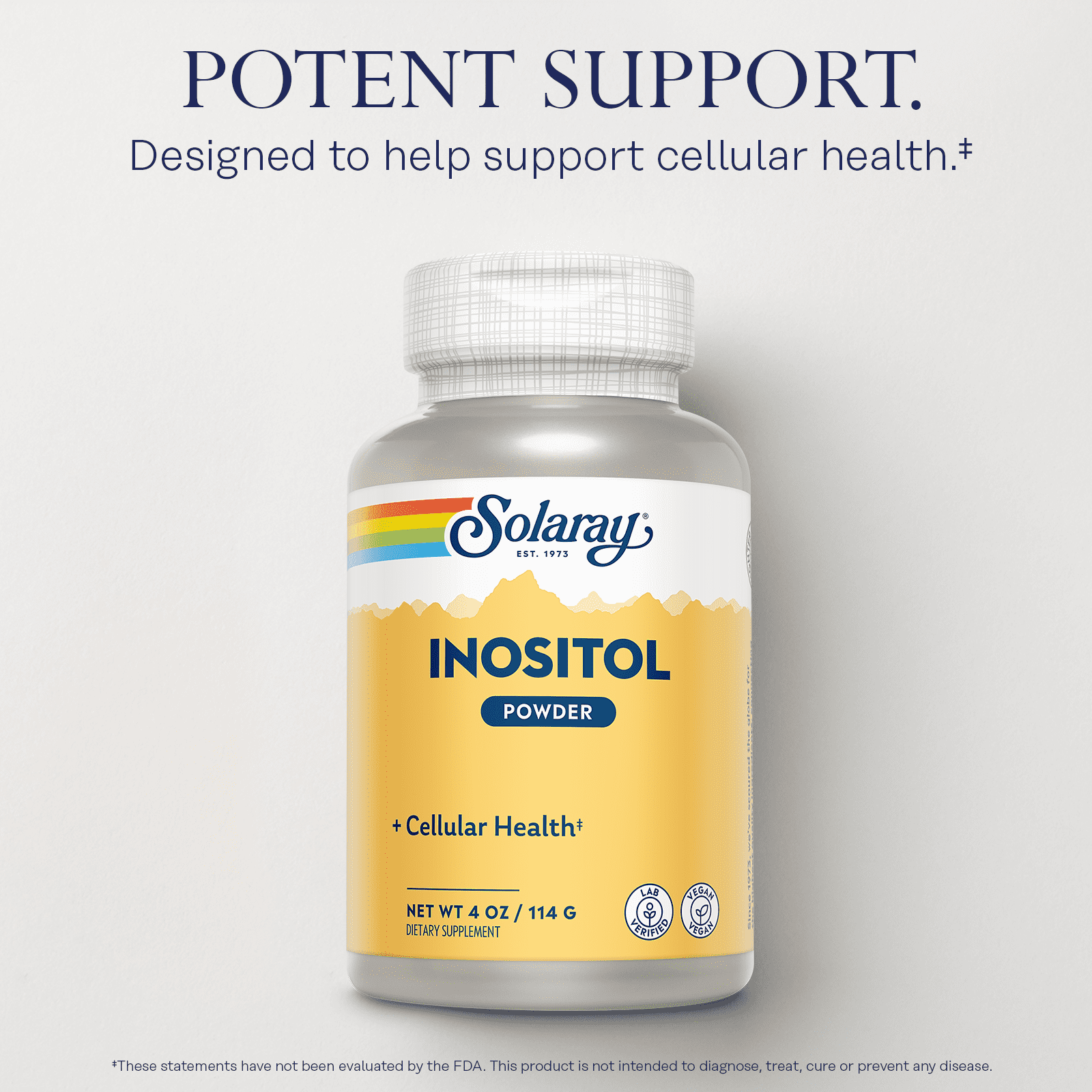 Solaray Inositol, Powder, Unflavored (Btl-Plastic) 700mg | 4oz