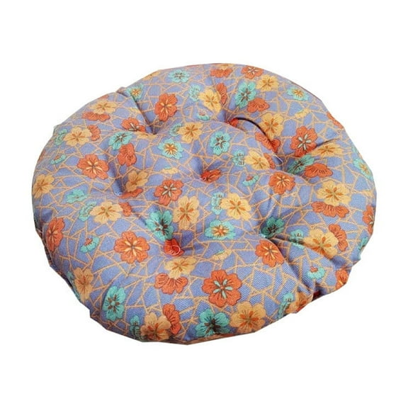 Multicolor Round Floor Pillow 16/18 Inch Thick, Soft Filled Cushion for Patio & Indoor Lounge​