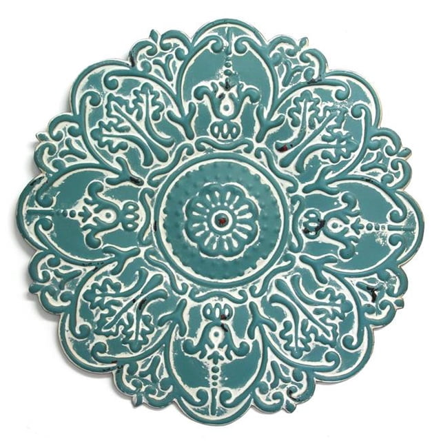 Home Roots 321238 Petit Médaillon Bleu Décor Mural