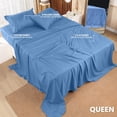 thumbnail image 2 of Juego de sábanas Utopia Bedding Queen de microfibra cepillada, azul holandés, 2 of 7