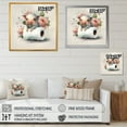 thumbnail image 4 of Designart Pig With Roll Of Toilet Paper And Flowers I Canvas Wall Art, 4 of 5