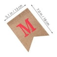 thumbnail image 2 of OUNONA Multi Color Burlap Christmas Banner Gar for Indoor Outdoor Rustic Holiday Decoration, 2 of 8