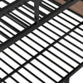 thumbnail image 3 of Bellemave Queen Over Queen Bunk Bed with Storage Shelves, Heavy-Duty Bunk Beds with LED Lights, Space-Saving Metal+Wood Queen Size Bunk Bed, Noise-Free Design（Black), 3 of 9