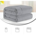 thumbnail image 5 of 5 Piece New Fluffy Pattern Comforter Set, 800 TC, 100% Egyptian Cotton, King/California King Size Silver Solid, 5 of 6
