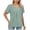 *Green, variant on Women's Pleated Short Sleeve Top,Ladies Summer Curved-Hem Blouse,Cooling Touch Like Ice Shirt For Women,Navy,Size S