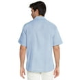 thumbnail image 3 of 9 Crowns Essentials Men's Guayabera Button Down Shirt (L.Blue, 2XL), 3 of 3