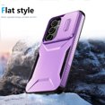 thumbnail image 4 of for Samsung Galaxy A35 Case with Sliding Camera Lens Cover, Shockproof Rugged Hard PC Back & TPU Edge Military Grade Dual-Layers Protection Non-Slip Phone Case for Galaxy A35, Purple, 4 of 7
