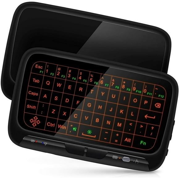 2.4Ghz Mini Wireless Keyboard Touchpad Combination, with 3-level Backlight Rechargeable Full-screen Remote Control, Suitable for Android TV Box, Projector, IPTV, HTPC, PC, Laptop