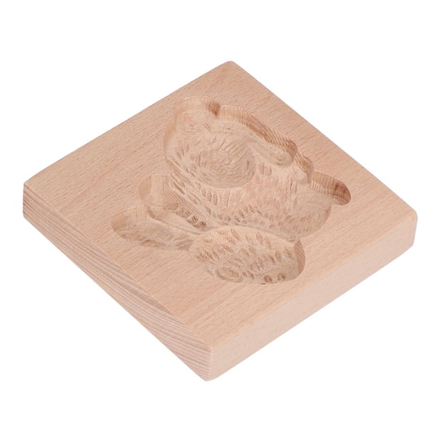 Molde para sello de prensa de galletas, molde de madera para galletas Accesorios de cocina de madera de haya Molde de madera para galletas Creado con maestría