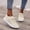 Beige, variant on YOUYEDIAN Sneakers for Women Versatile Lace Up Non Slip Round Toe Fashion Breathable Mesh Sport Soft Sneakers Casual Low Top Comfy Stretch Strap Print Walking Shoes