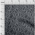 thumbnail image 2 of oneOone Cotton Silk Navy Blue Fabric Abstract Circle Fabric For Sewing Printed Craft Fabric By The Yard 42 Inch Wide, 2 of 4