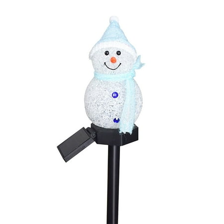 

Docooler Solar Christmas Snowman Ground Inserted Lamp Outdoor Garden Decoration Landscape LED Lawn Lamp Yellow/Red/Purple/Blue