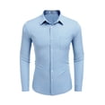 thumbnail image 2 of COOFANDY Mens Dress Shirt Wrinkle Free Long Sleeve Slim Fit Button Down Shirts Formal Business Shirts, 2 of 6