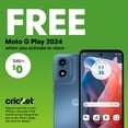 thumbnail image 2 of Cricket Wireless Moto G Play 2023, 32GB, 3GB RAM, 5PM FF Camera, Navy Blue - Prepaid Smartphone, 2 of 15