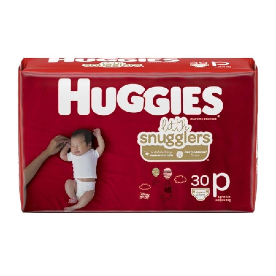 Huggies Little Snugglers Diapers, Preemie (Up to 6 Pounds), 30 Count