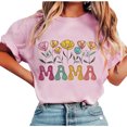 thumbnail image 1 of Tops de Manga Corta de Verano para las Mujeres Imprimir Blusa de Cuello Redondo, Moda Ligera de Poliéster Spandex, 1 of 4