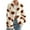 Coffee, variant on Heisall Womens Coats Fleece Heart Print Long Sleeve Zipper Jacket Lapel Collar Loose Casual Outerwear with Pockets Autumn Winter Fashion