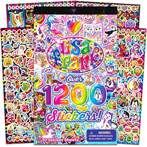 Lisa Frank 1200 Stickers Tablet Book 10 Pages Of Collectible Stickers Crafts Scrapbooking