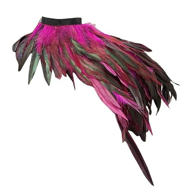 Jindong Feather Shawl with Collar Adult Neck Holiday Decoration