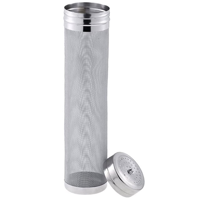 Filtro de tolva seca para cerveza, colador de lúpulo de acero inoxidable con malla de 300 micrómetros, filtro para preparar cerveza casera y tetera