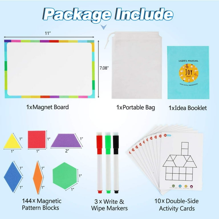 Tangrams For Kids Ages 4-8 Geometric Shape Magnetic Puzzles