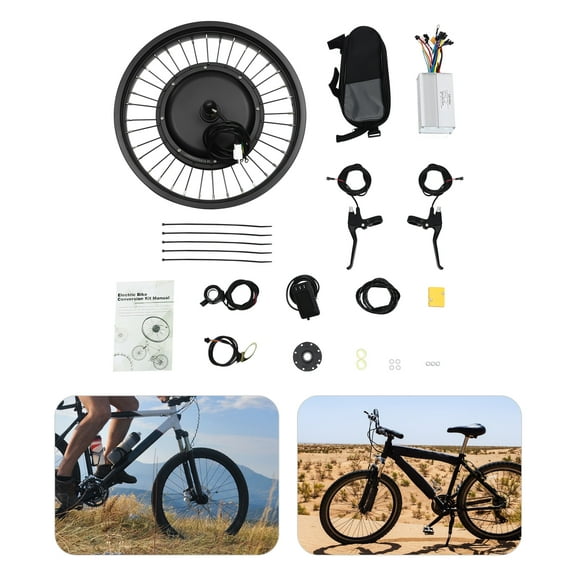 20" 1000W Electric Bicycle Front Wheel Hub Motor Ebike Conversion Kit Electric Bike Conversion Kit mit LCD Display