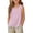 Pink, variant on Maean Girl's Cotton Linen Tank Top Plaid Crew Neck Sleeveless Shirts Summer Lightweight Breathable Beach Clothes