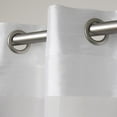 thumbnail image 3 of Exclusive Home Navaro Striped Sheer Grommet Top Curtain Panel Pair, 54"x108", Winter White, 3 of 3