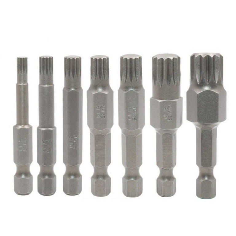 50Mm 12 Point Torx Screwdriver Bit 6.35Mm Hex Shank Magnetic
