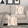 thumbnail image 3 of Burnt Orange Outdoor Pillow Covers 18x18 Inch Boho Bohemian Geometric Decorative Throw Pillow Covers Boho Pillowcases Cotton Linen Cushion Covers for Couch Sofa Bed Home Decor (Pack of 2), 3 of 6